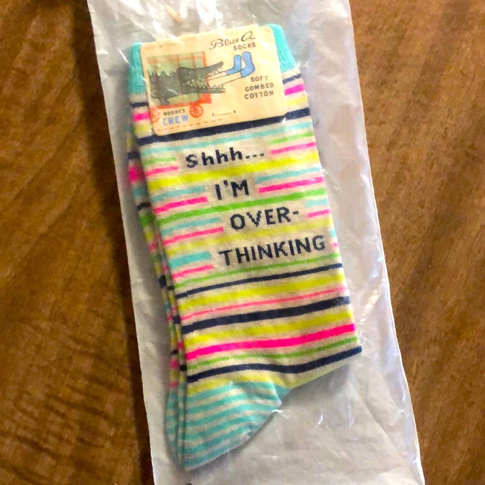 NWT “Shhh….I’m Over-Thinking” socks